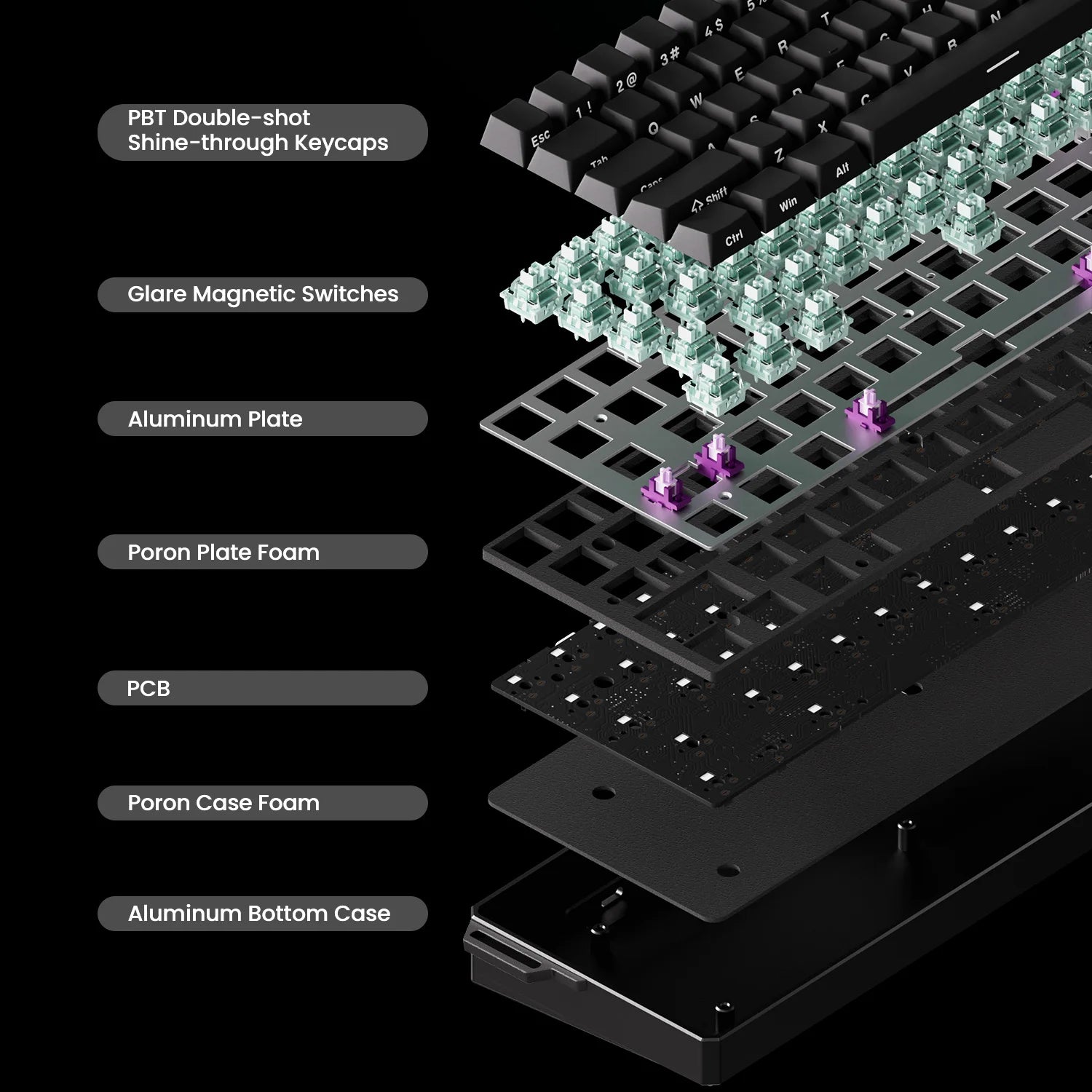 Akko MonsGeek FUN60 Ultra 60% Tri-mode Mechanical Gaming Keyboard