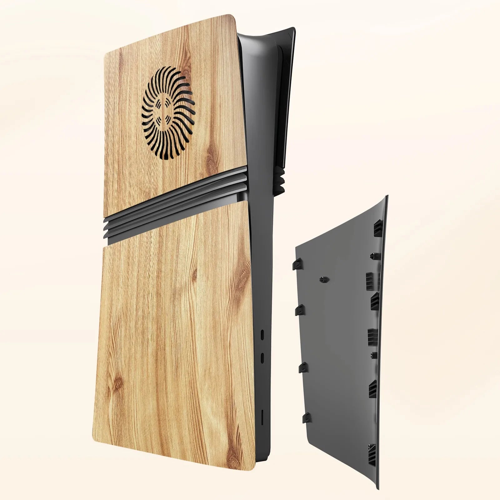 Wood Grain Design Faceplate for PlayStation 5 Pro Digital Edition