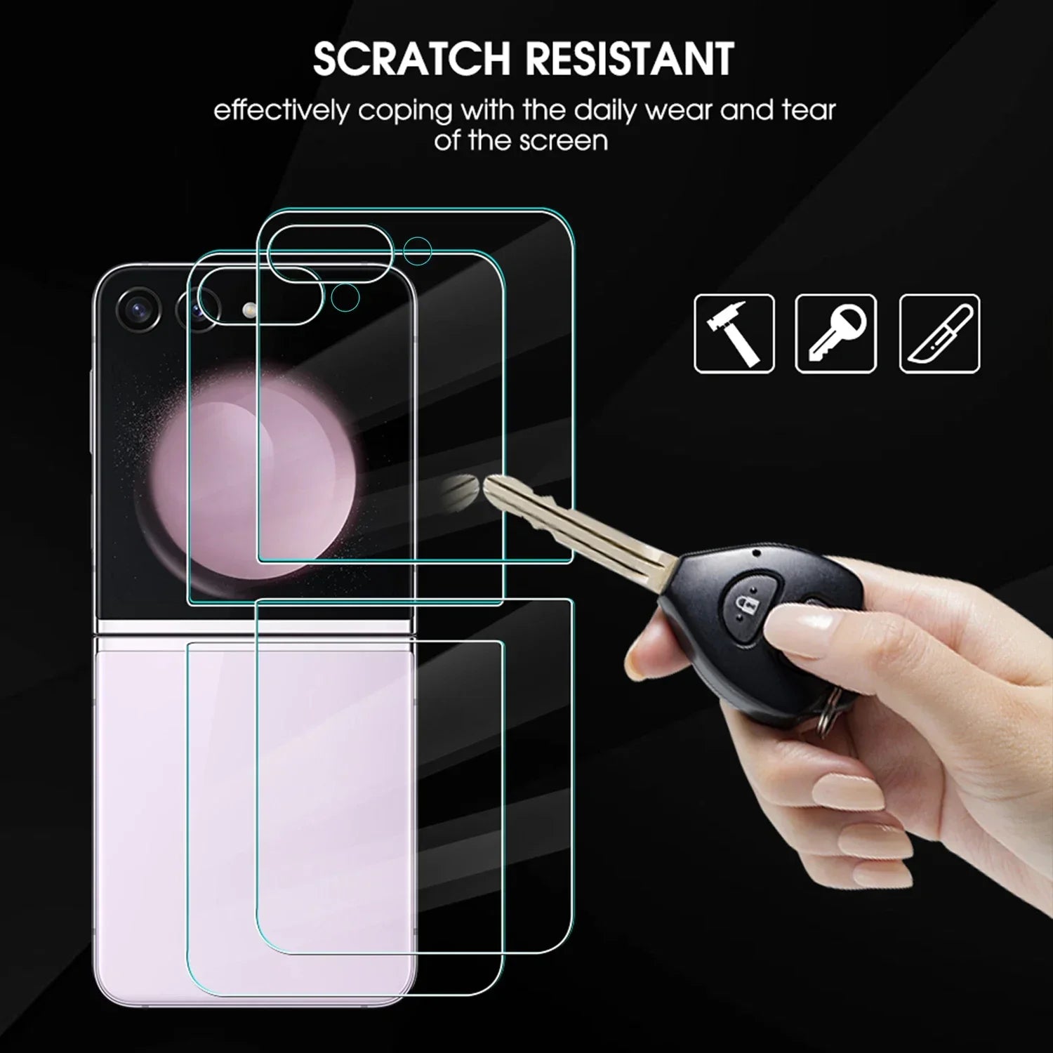 Samsung Galaxy Z Flip 7 Front & Back Tempered Glass Screen Protector