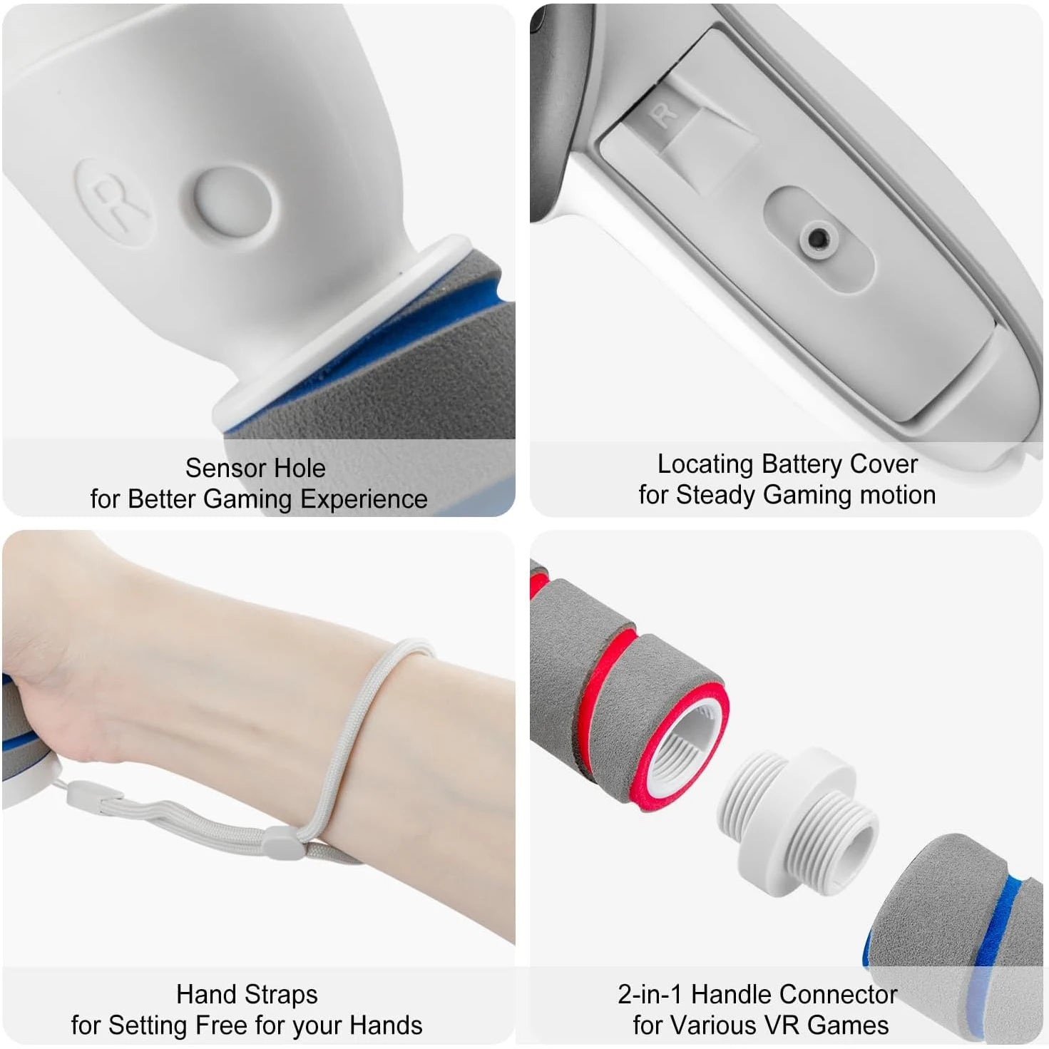 3-in-1 Long Arm Handle Attachments for Meta Quest 3