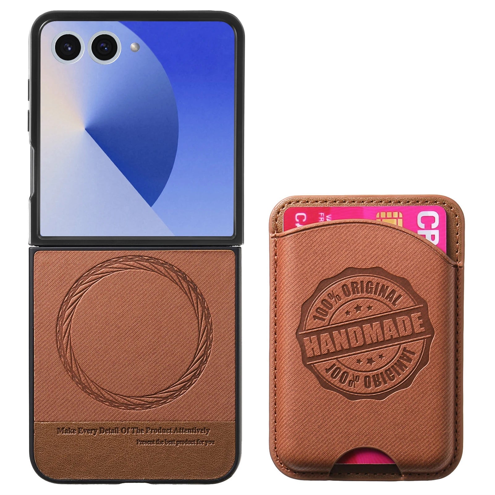 Samsung Galaxy Z Flip 7 Cowboy Style Magnetic Wallet Case with Detachable Bag