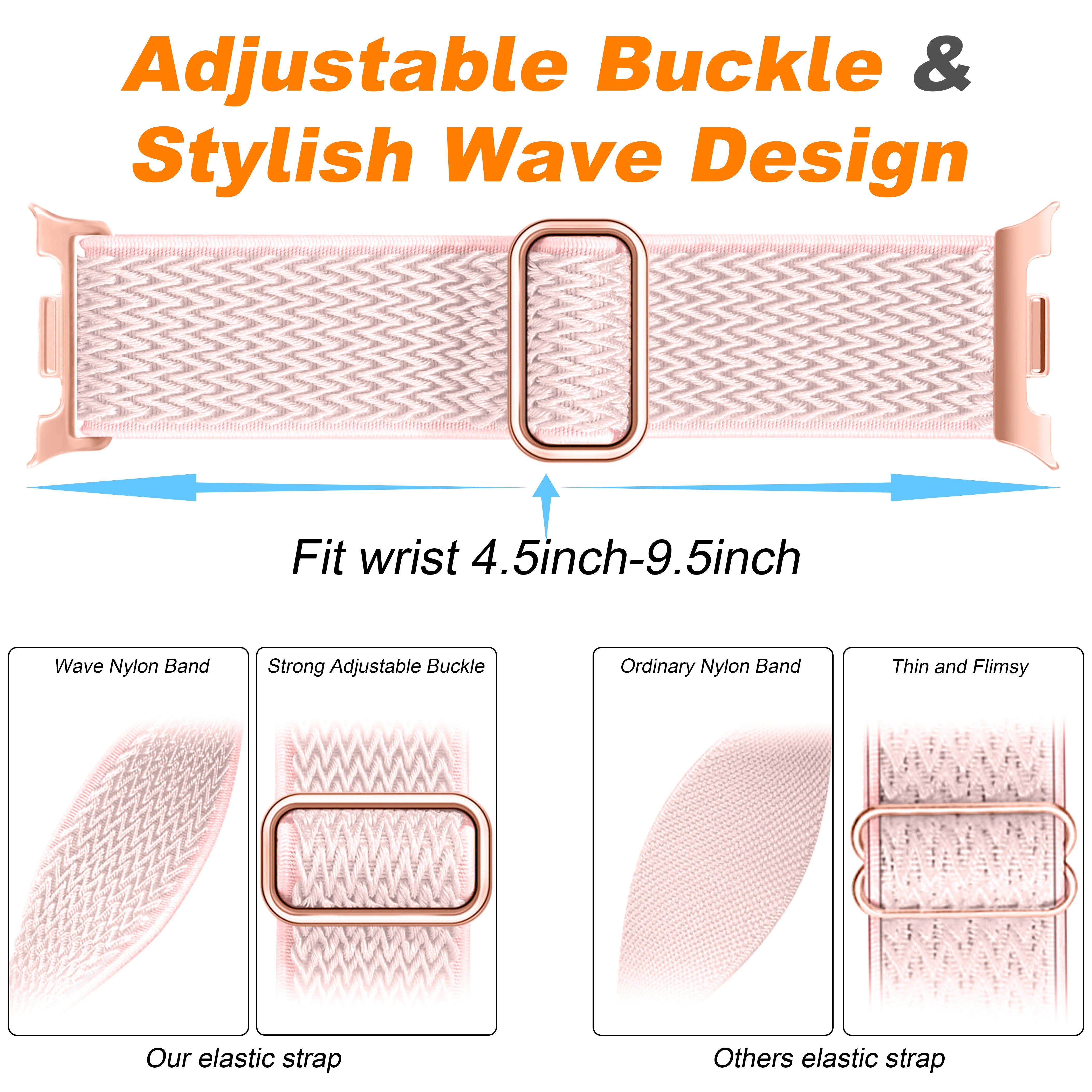 Adjustable Elastic Nylon Band for Samsung Galaxy Watch 8 & Galaxy Watch 8 Classic