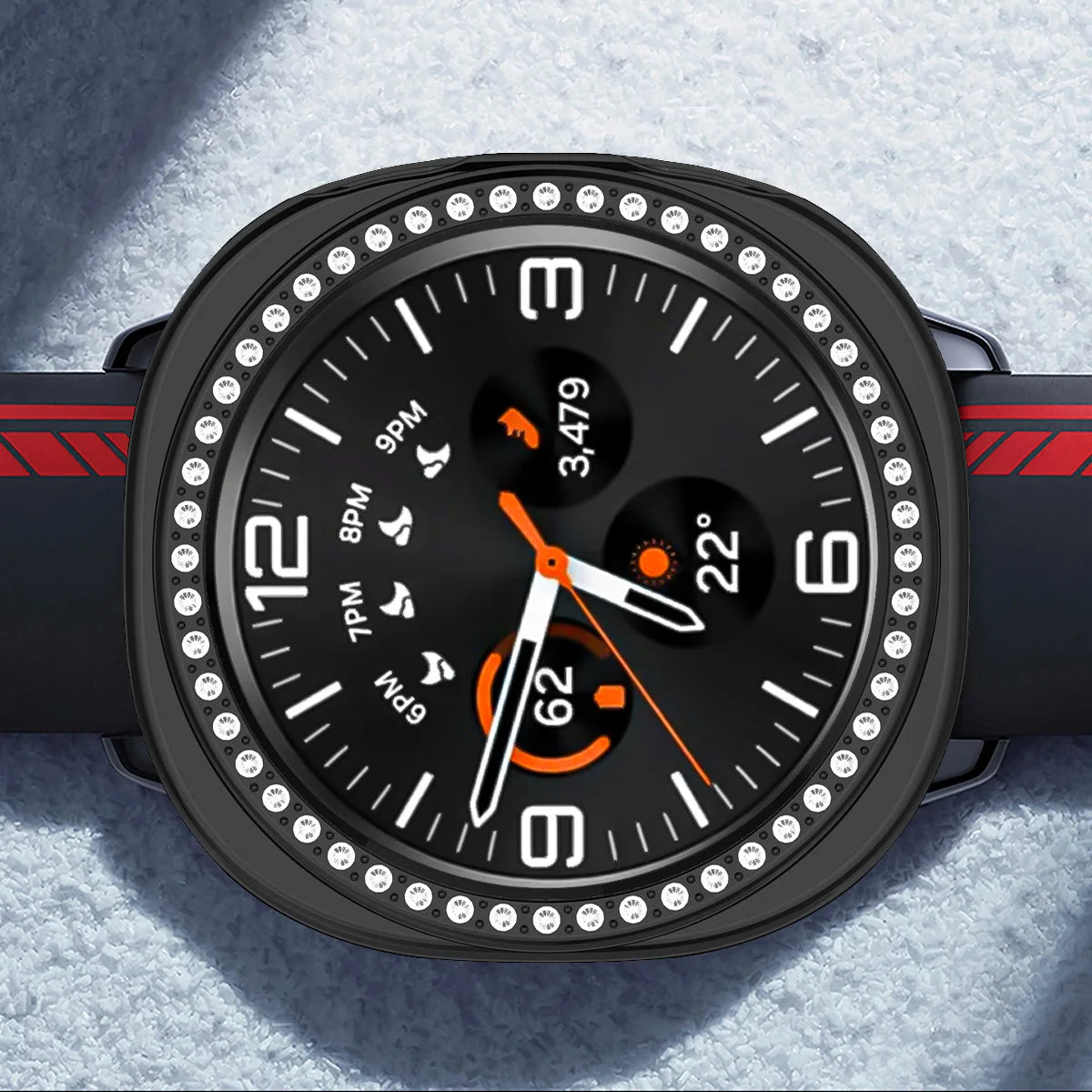 Shiny Diamond-Studded Case for Samsung Galaxy Watch 8