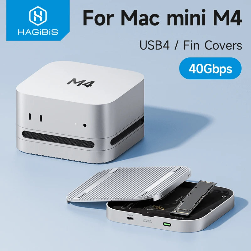 Hagibis USB4 M.2 NVMe SSD Enclosure for Mac mini M4/M4 Pro