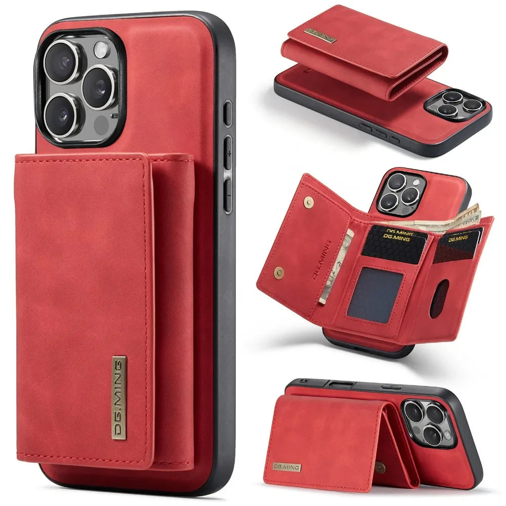 MagSafe 2-in-1 iPhone 15 Wallet Case with Kickstand & Detachable Card Holder