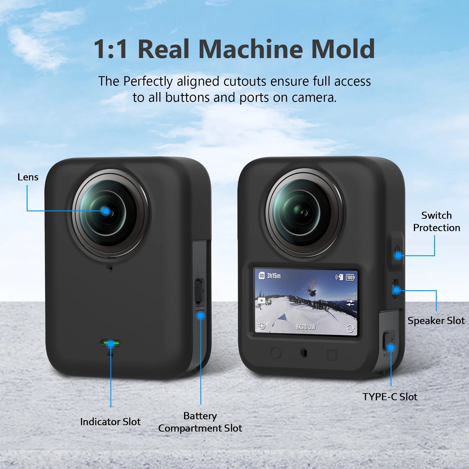 Anti-Scratch Silicone Case for DJI Osmo 360