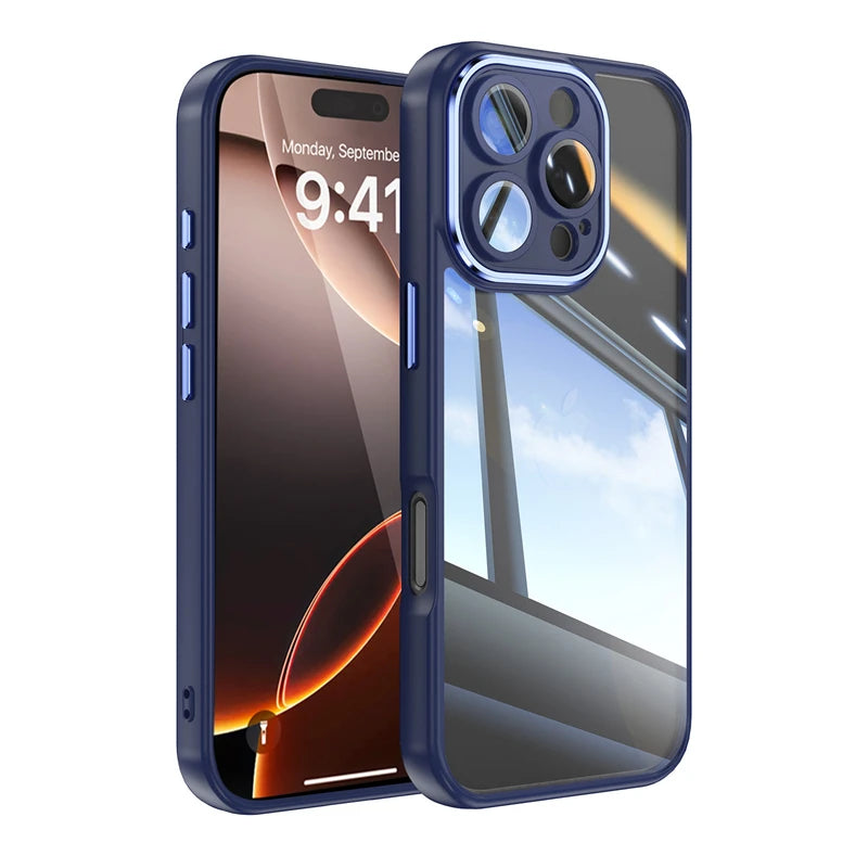 Acrylic Clear Shockproof Case with Camera Protector for iPhone 16 Series