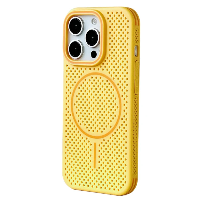 Slim Hollow Mesh MagSafe Protective Case for iPhone 15 Series