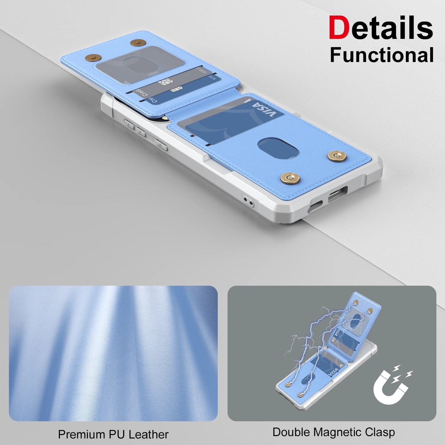 Samsung Galaxy S25 Edge Leather Wallet Case with Card Holder