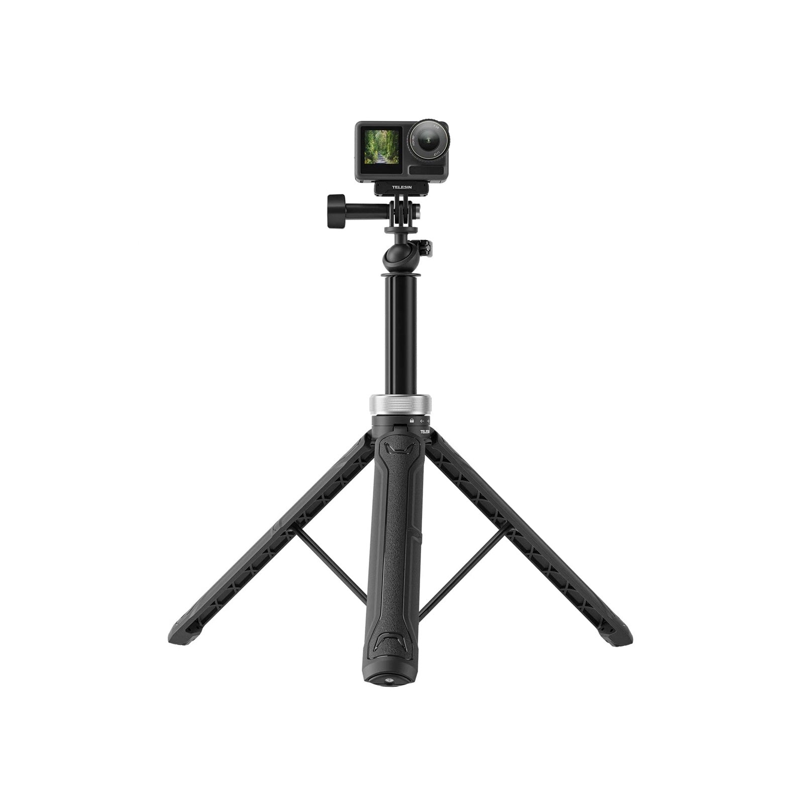 TELESIN 360° Rotating Foldable Selfie Stick Tripod for Action Cameras