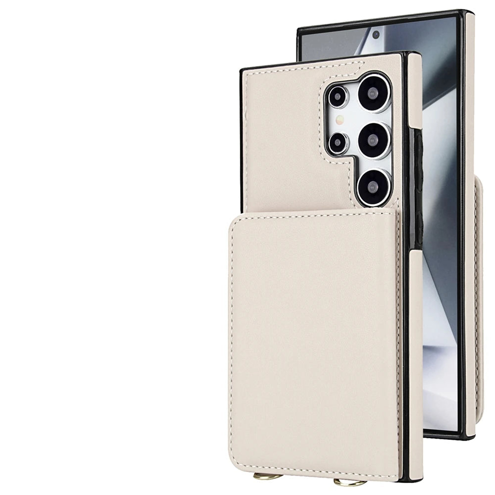 Premium Crossbody Leather Wallet Case for Samsung Galaxy S25 Series