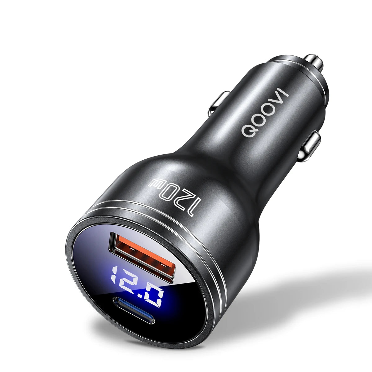 QOOVI 120W Dual-Port USB-C Car Charger