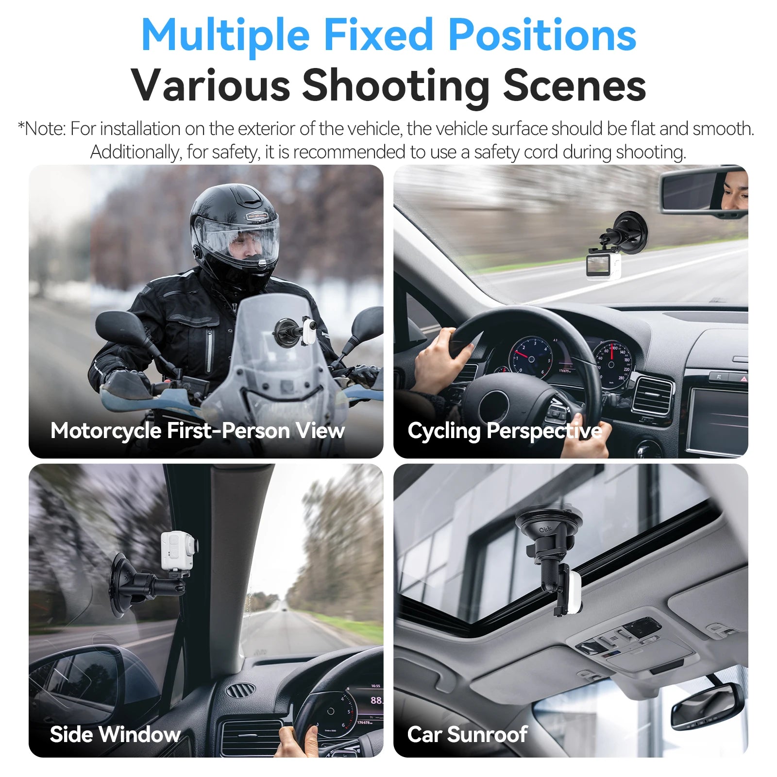 TELESIN Magnetic Suction Bracket Base for Insta360 GO 3