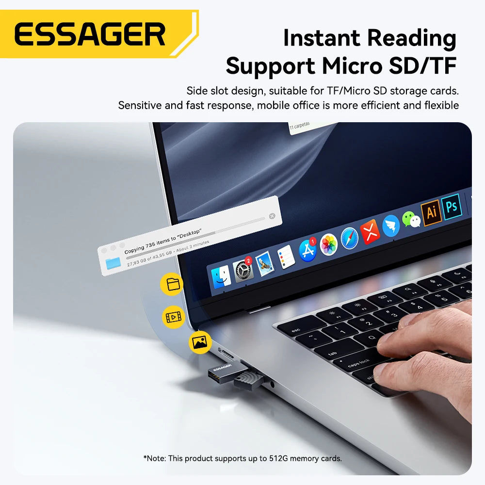 Essager Dual Interface Card Reader