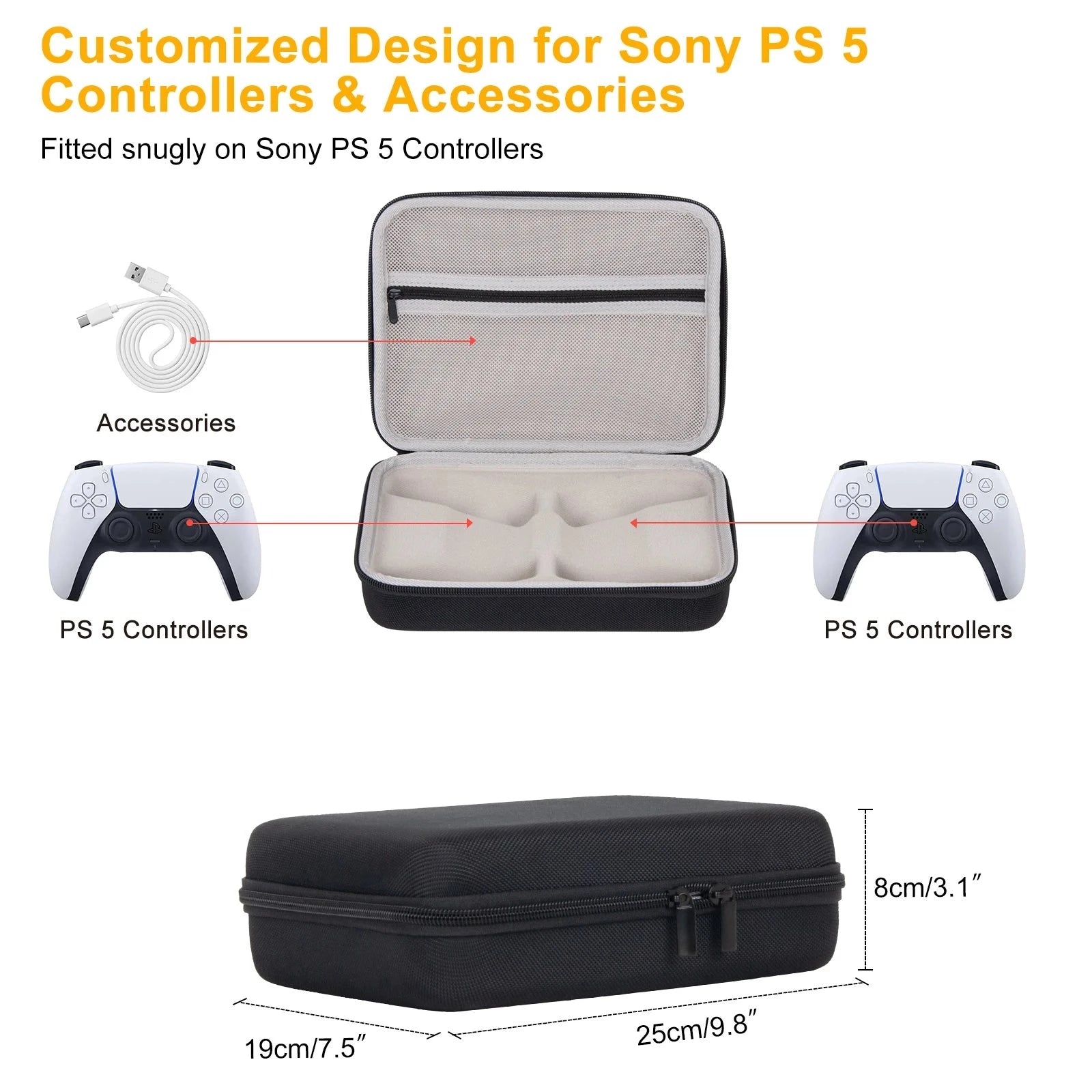 Hard EVA Protective Cover Shell Box Bag for PlayStation 5 Controller