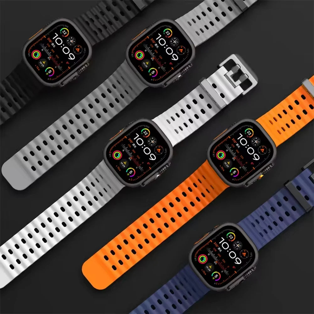 Durable Silicone Sport Wristband for Apple Watch