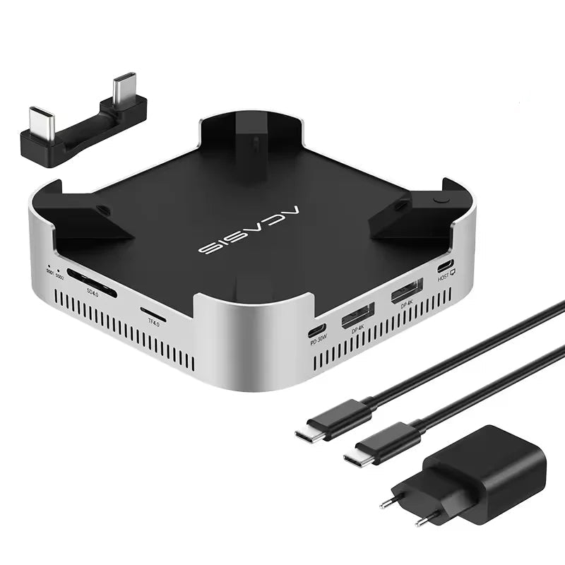 Acasis 10Gbps USB-C Dock for Mac Mini M4/M4 Pro with Dual NVMe Enclosures