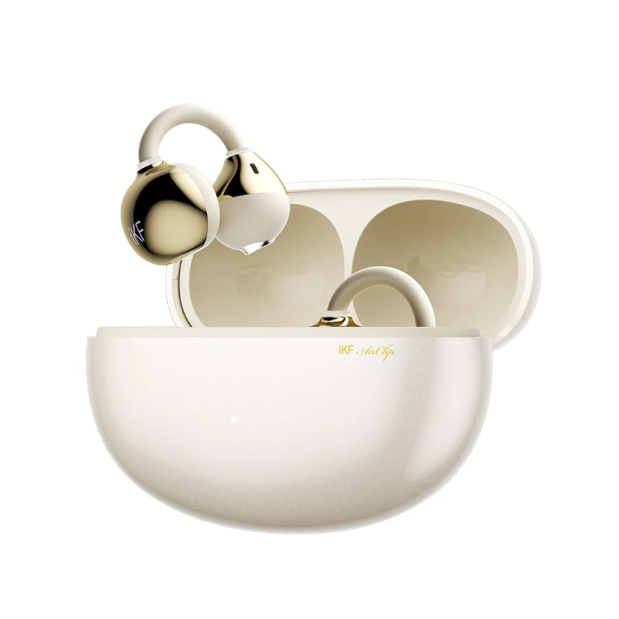 iKF Air Clip artistic version with gold and silver design on a white background