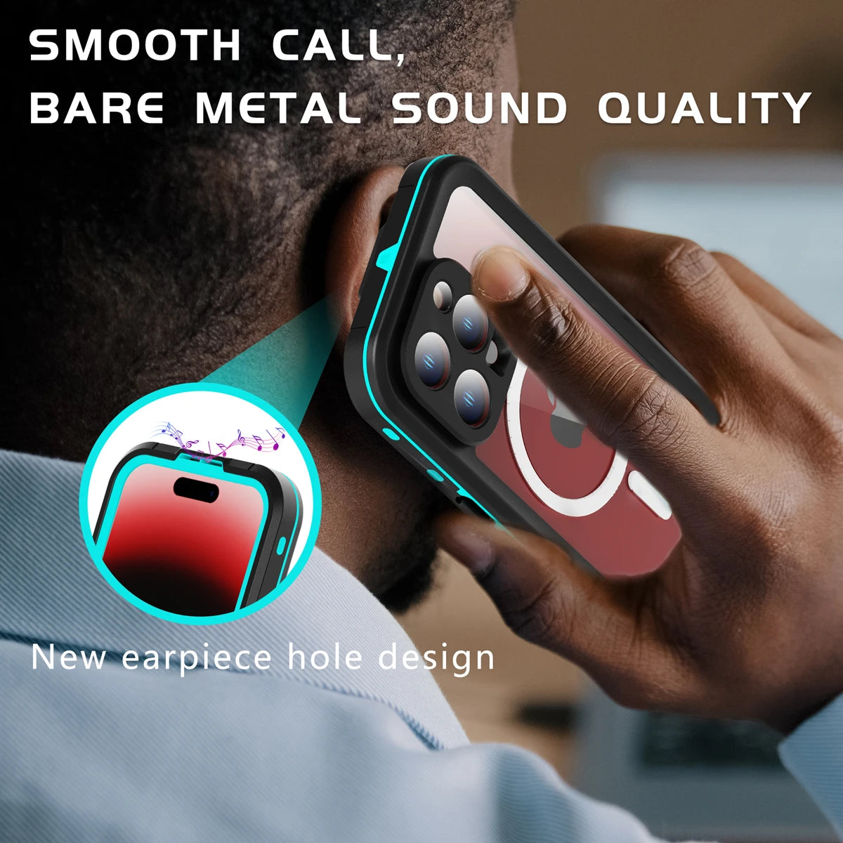 360° Full Protection Waterproof Case with Wireless Charging MagSafe Support for iPhone 15 Series