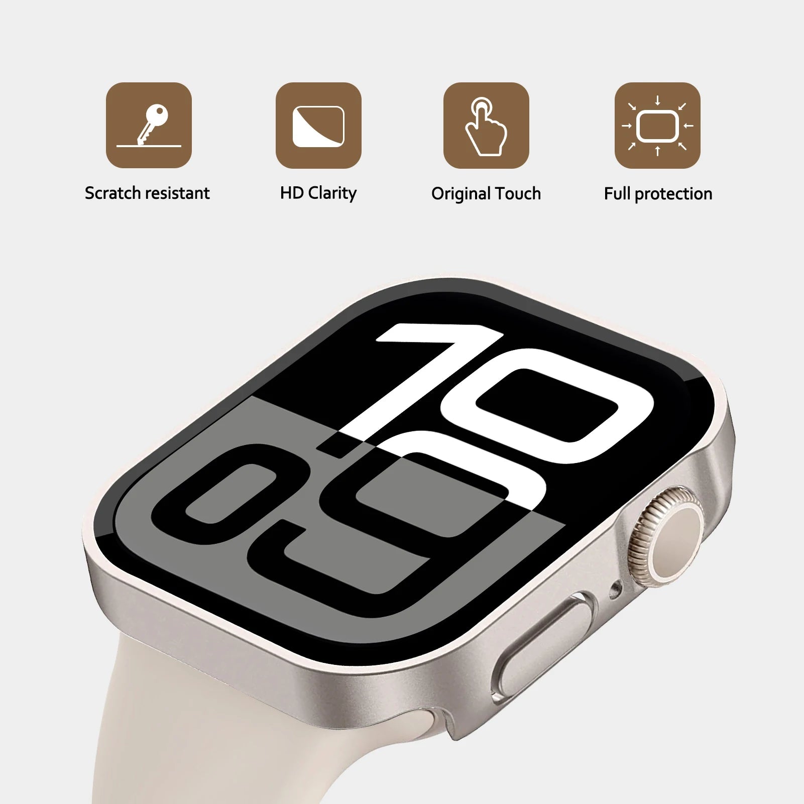 Straight Edge Waterproof Case for Apple Watch Series 10