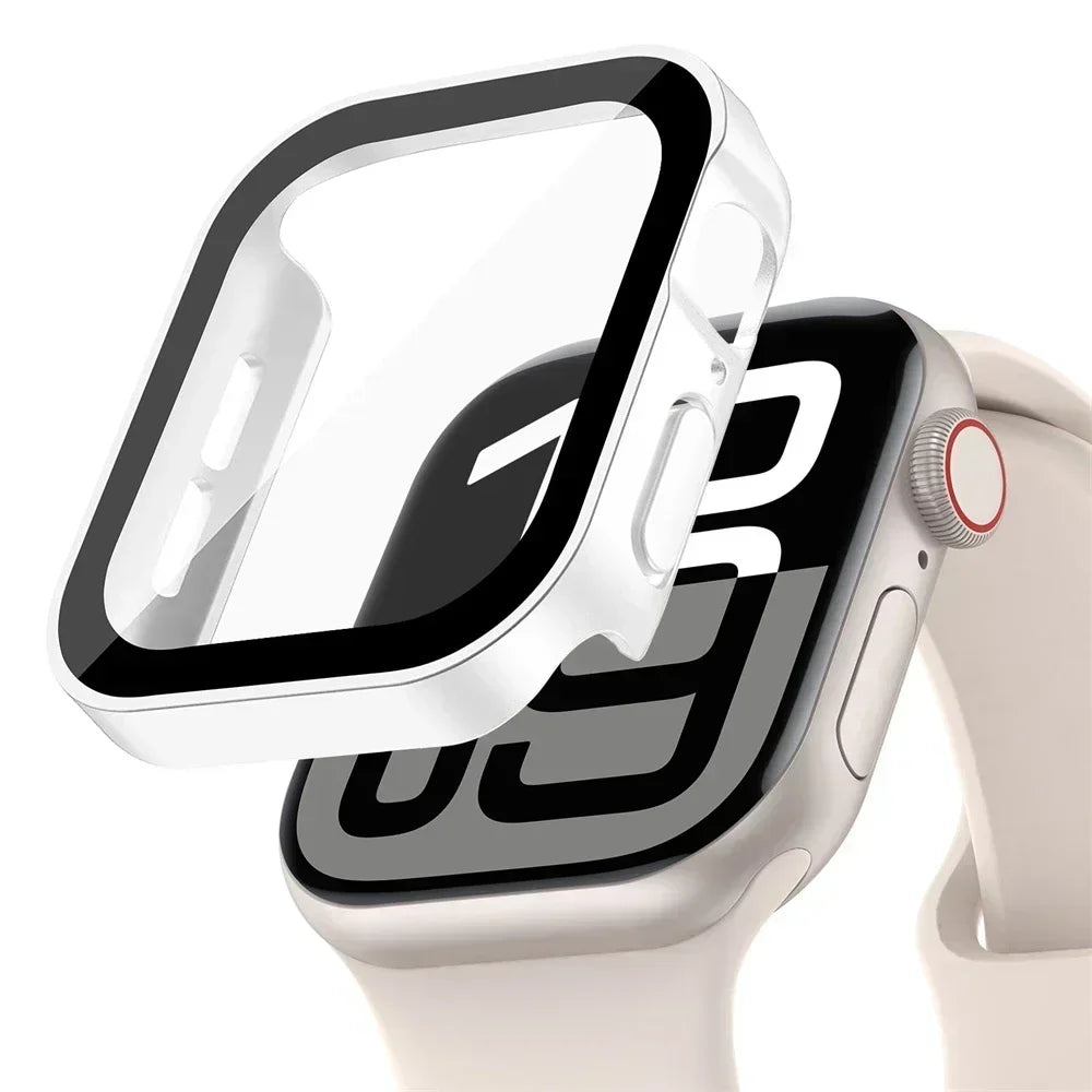 Protective Bumper Case with Built-in Tempered Glass for Apple Watch