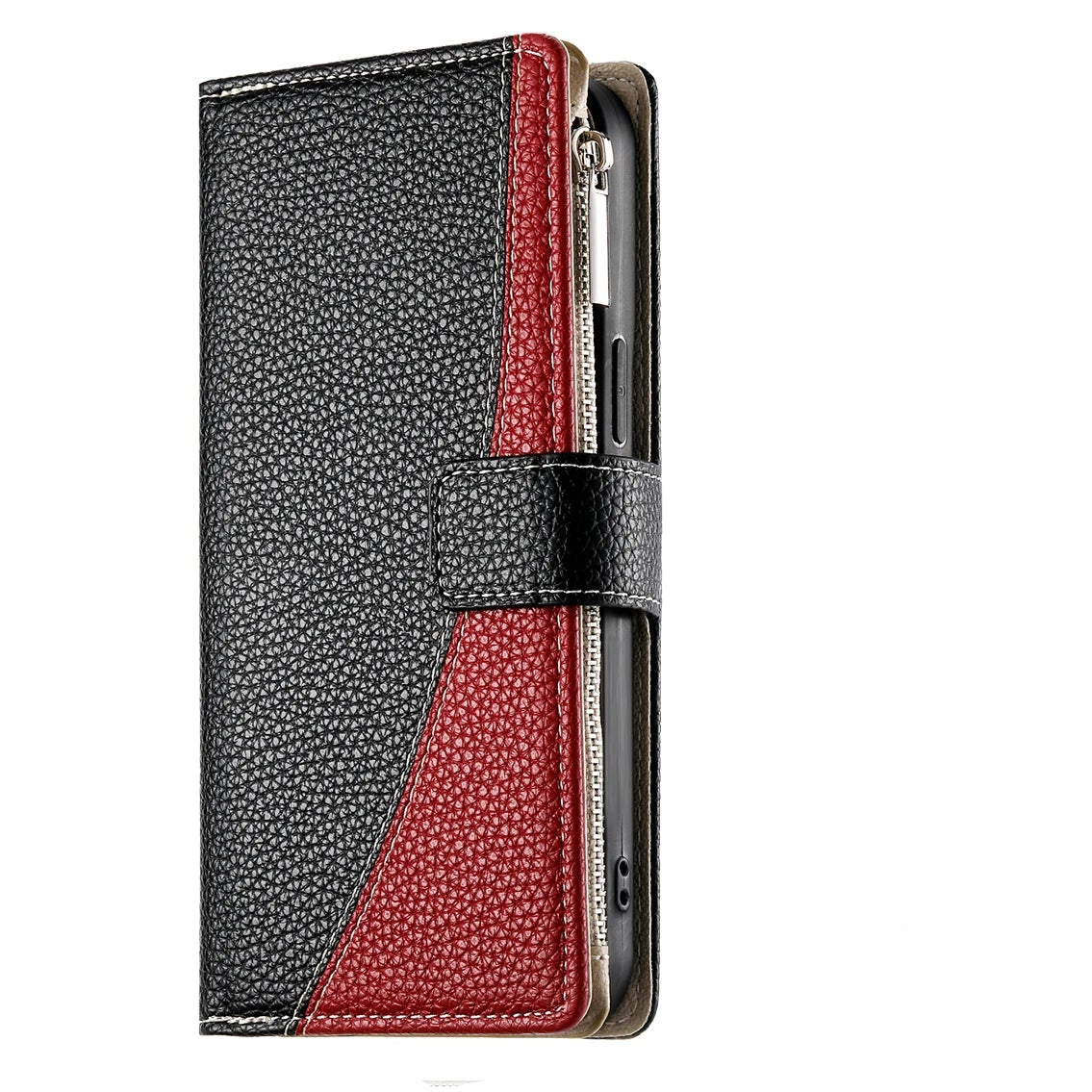 Leather Flip Crossbody Case with Multi-Card Zipper Wallet & Lanyard for iPhone 15 Series