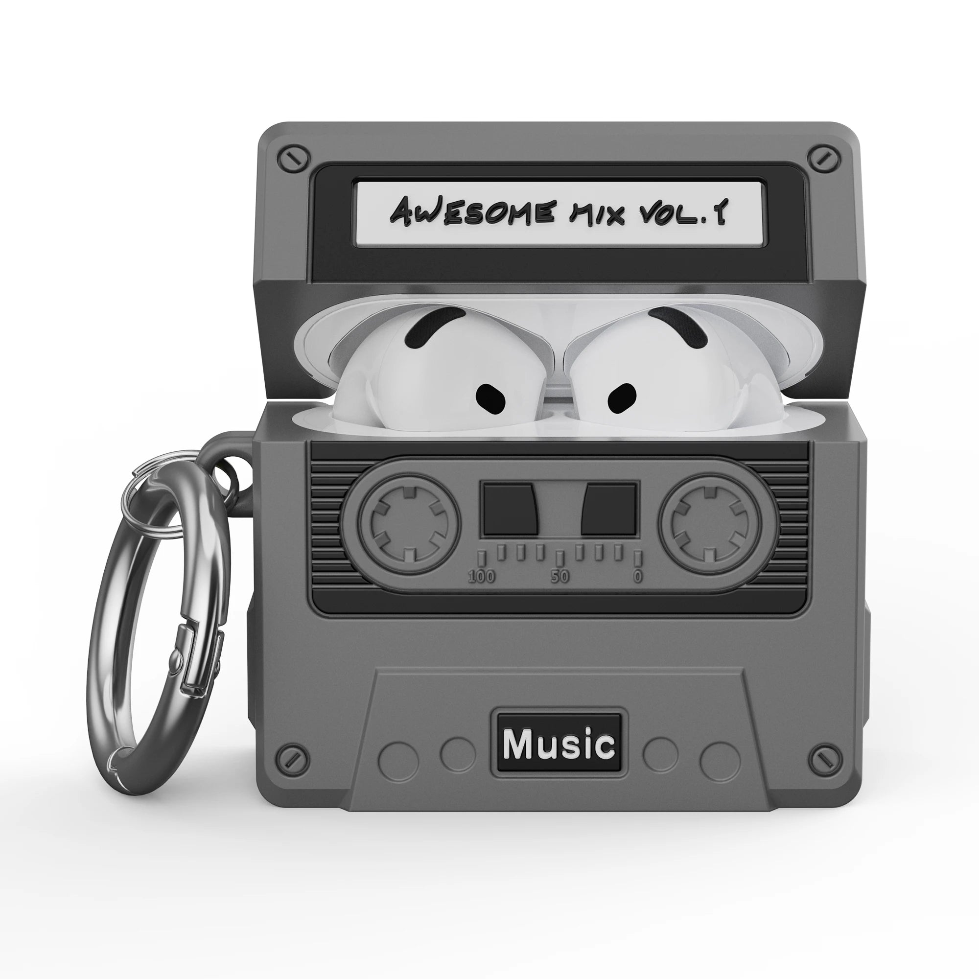 3D Cassette Tape Silicone Case for AirPods 4