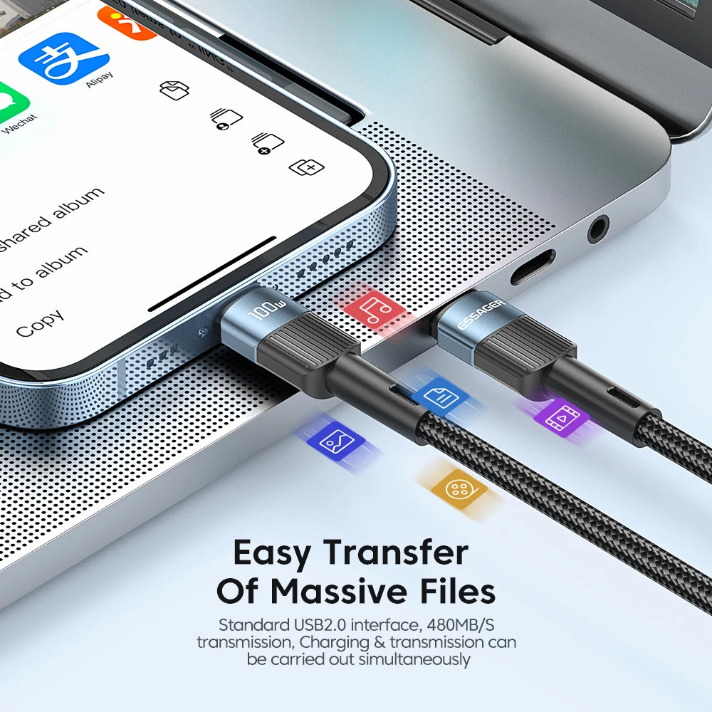 Essager 100W USB Type-C to USB-C Cable
