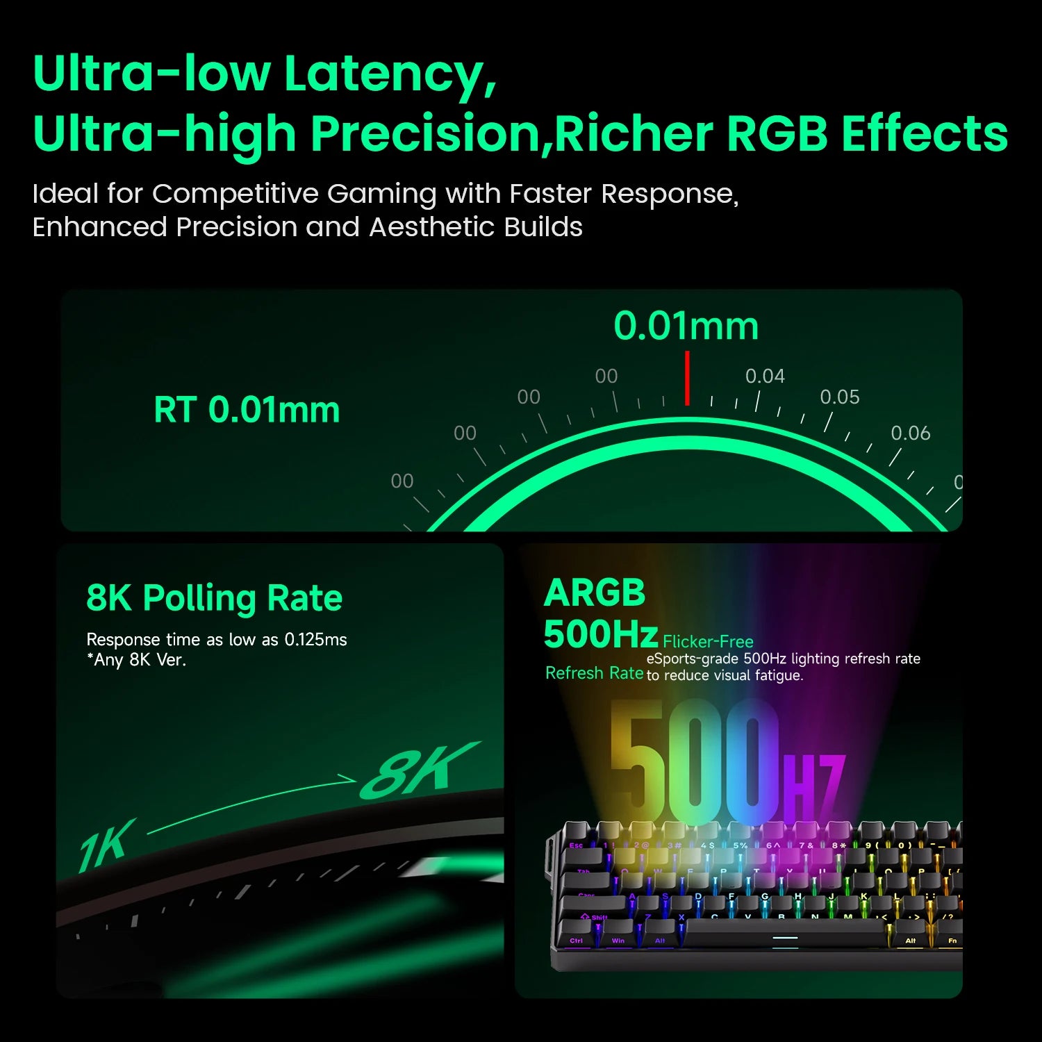 Akko MonsGeek FUN60 Ultra 60% Tri-mode Mechanical Gaming Keyboard