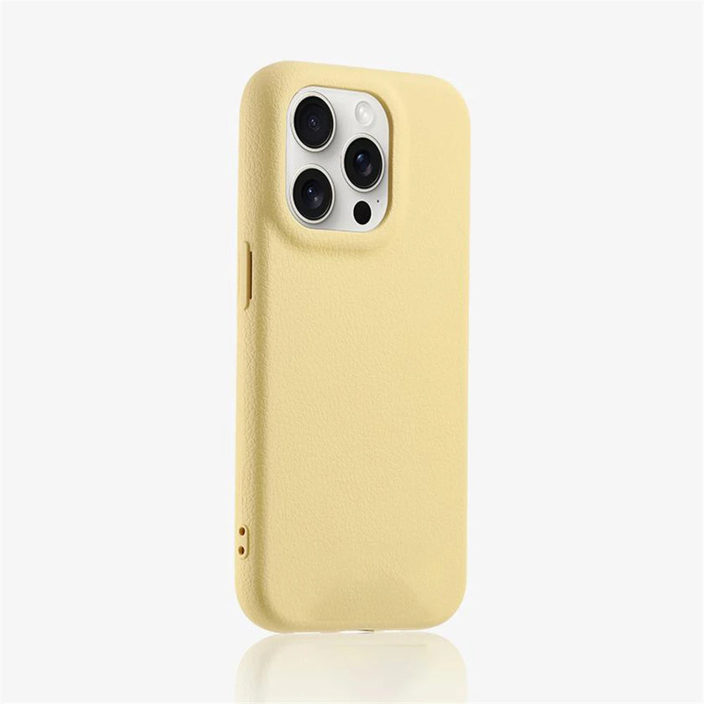 Luxury Lychee Leather Pattern TPU Case for iPhone 16 Series