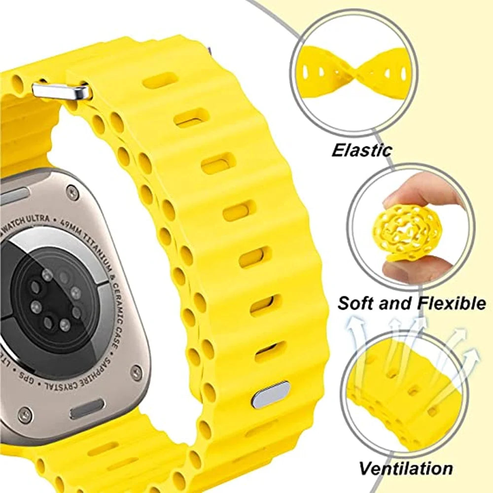 Premium Silicone Ocean Band for Apple Watch