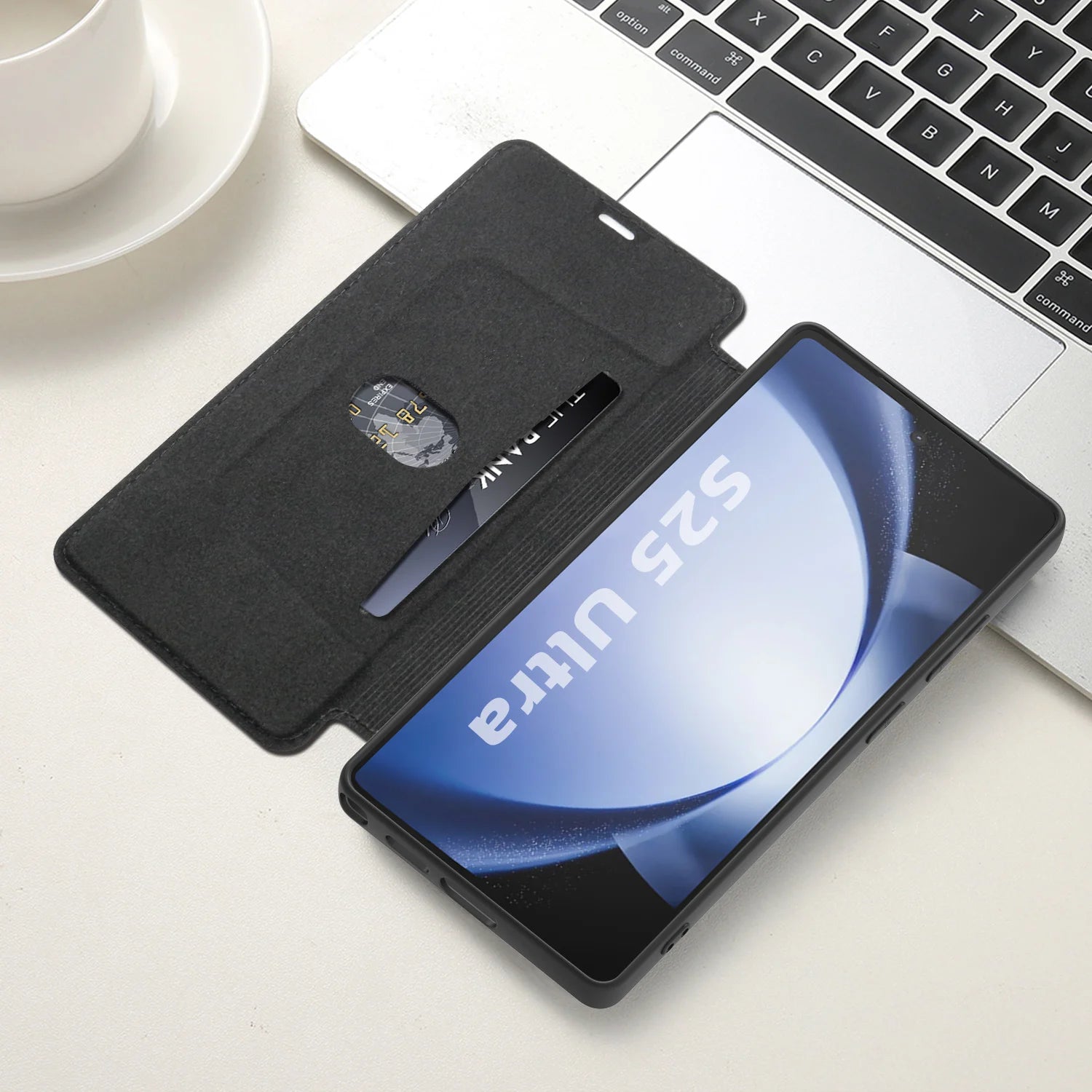 Samsung Galaxy S25 Series Protective Flip Case with Card Slots