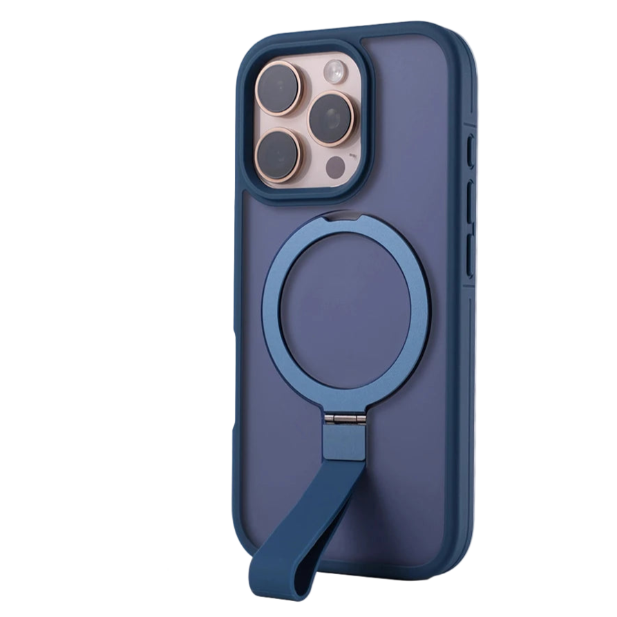 Shockproof Matte MagSafe Case with Stand & Lanyard for iPhone 16 Series