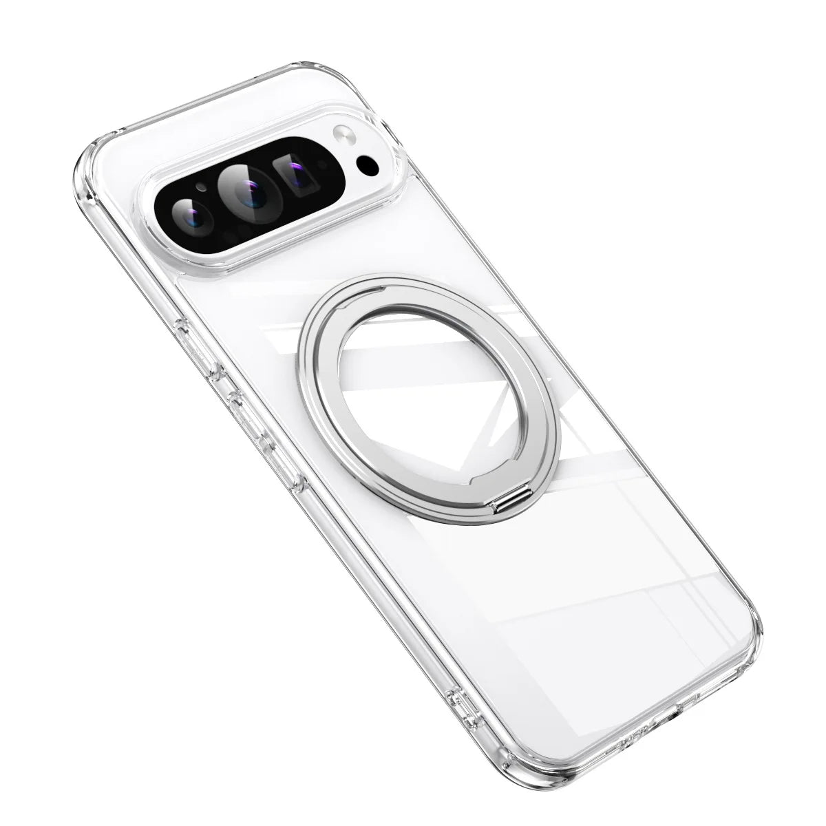 Premium Transparent Magnetic Case with 360° Rotating Stand for Google Pixel 9 Series