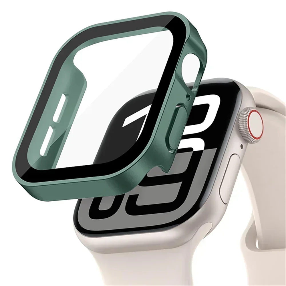 Protective Bumper Case with Built-in Tempered Glass for Apple Watch
