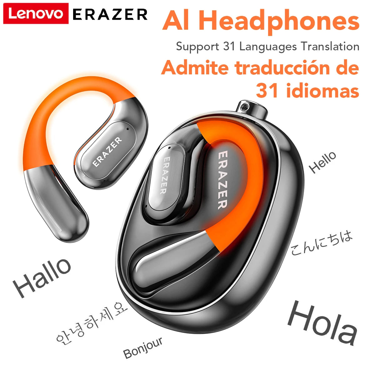 Lenovo Erazer XF31  Bluetooth 5.4 AI Translation Earphones