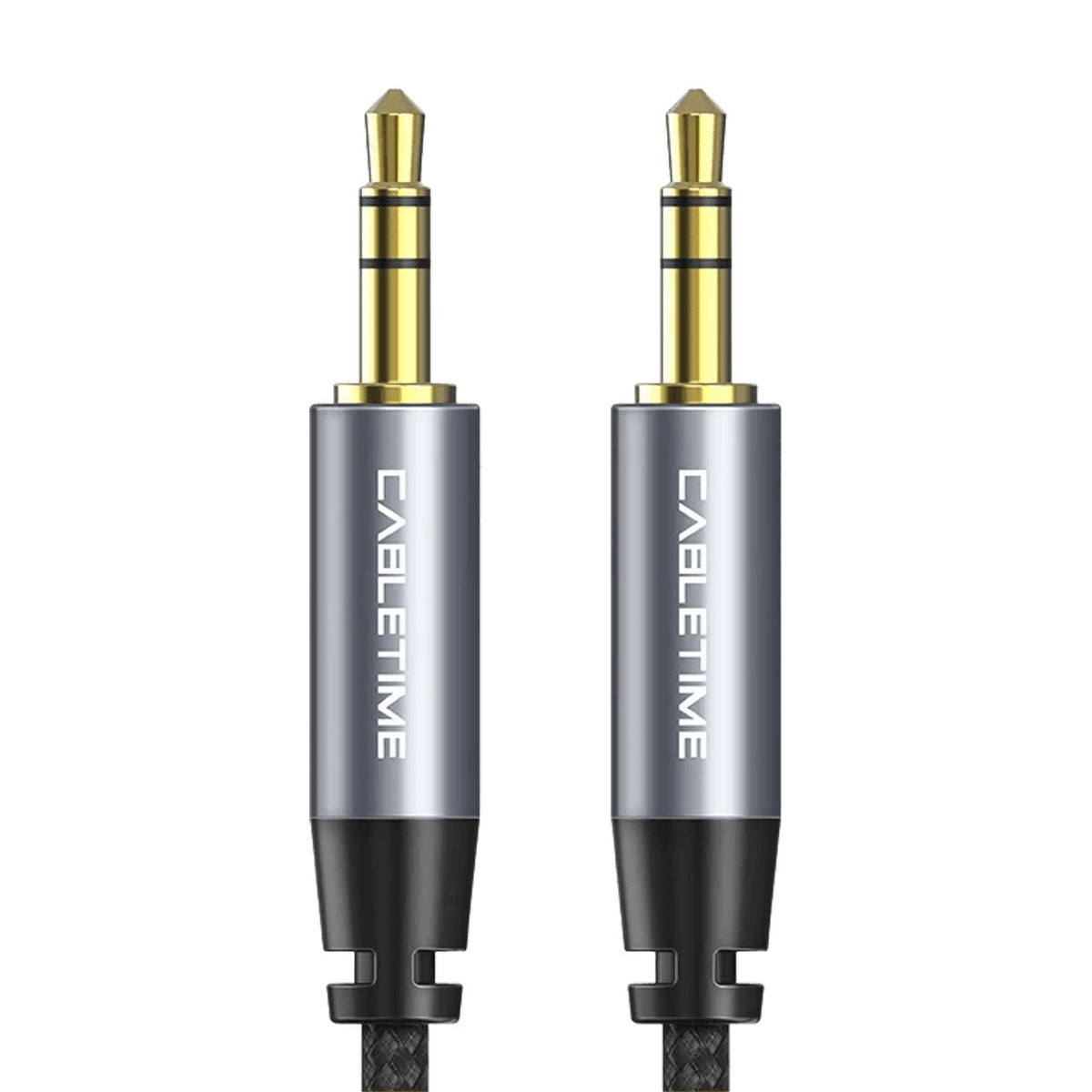 CABLETIME Braided Nylon 3.5mm Male Audio Cable