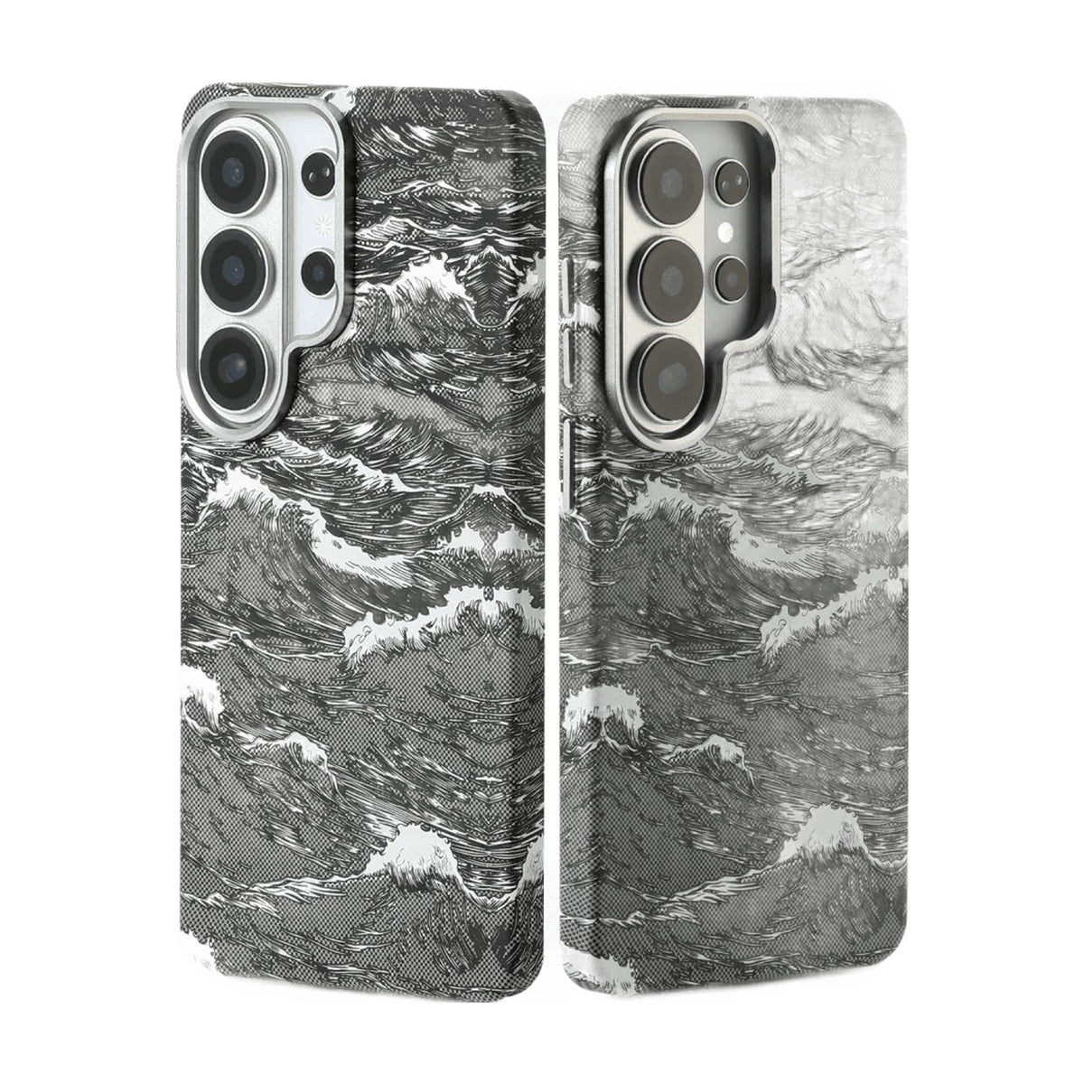Wave Pattern Magnetic Case with Raised Lens Protection for Samsung Galaxy S25 Series