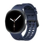 Perforated Silicone Watch Strap with Quick-Release Tab Clasp for Samsung Galaxy Watch 9