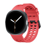 Perforated Silicone Watch Strap with Quick-Release Tab Clasp for Samsung Galaxy Watch 9