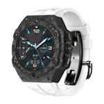 Carbon Fiber Protective Case with Silicone Band for Samsung Galaxy Watch Ultra 2