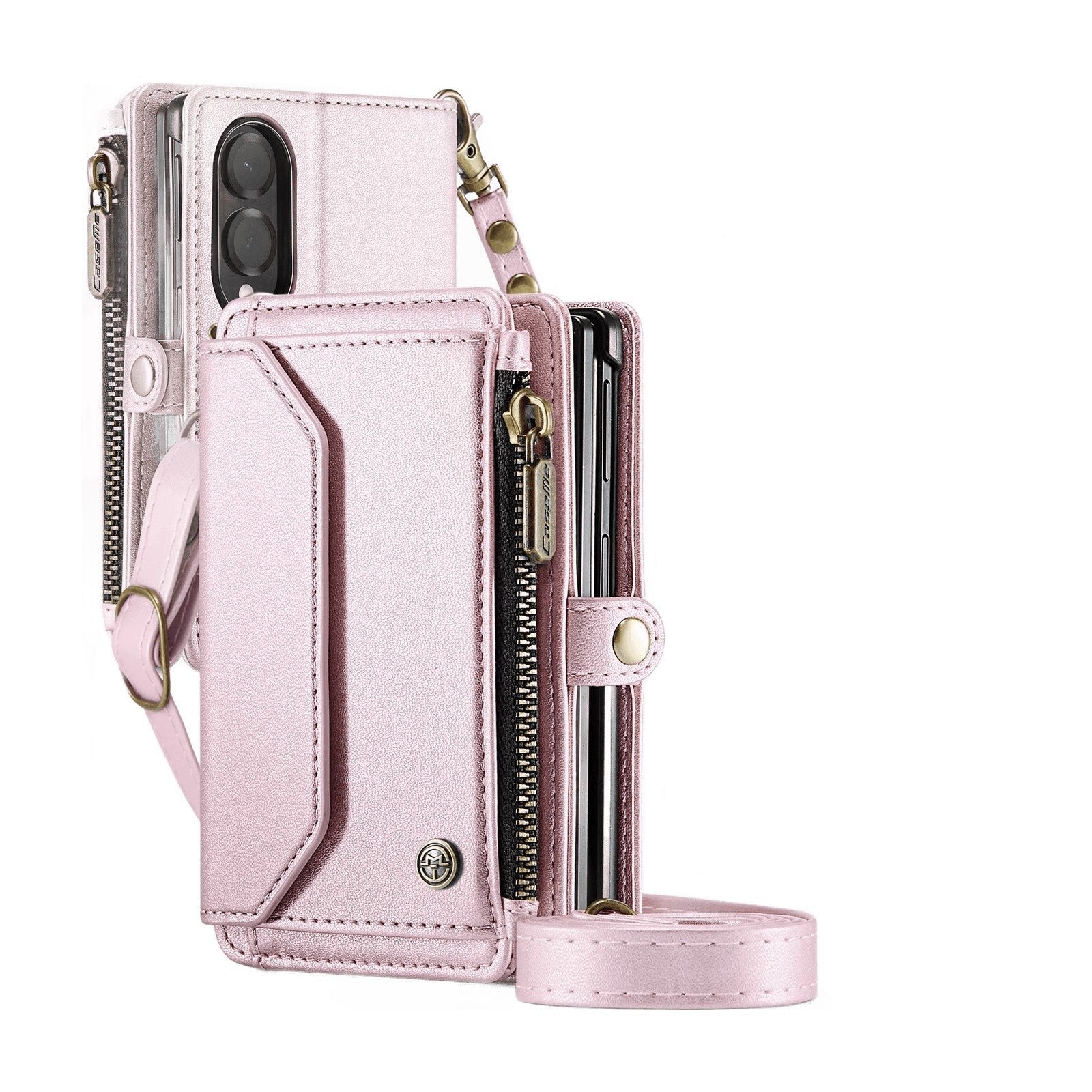 Leather Crossbody Wallet Case with Shoulder Strap for Samsung Galaxy Z Fold 8