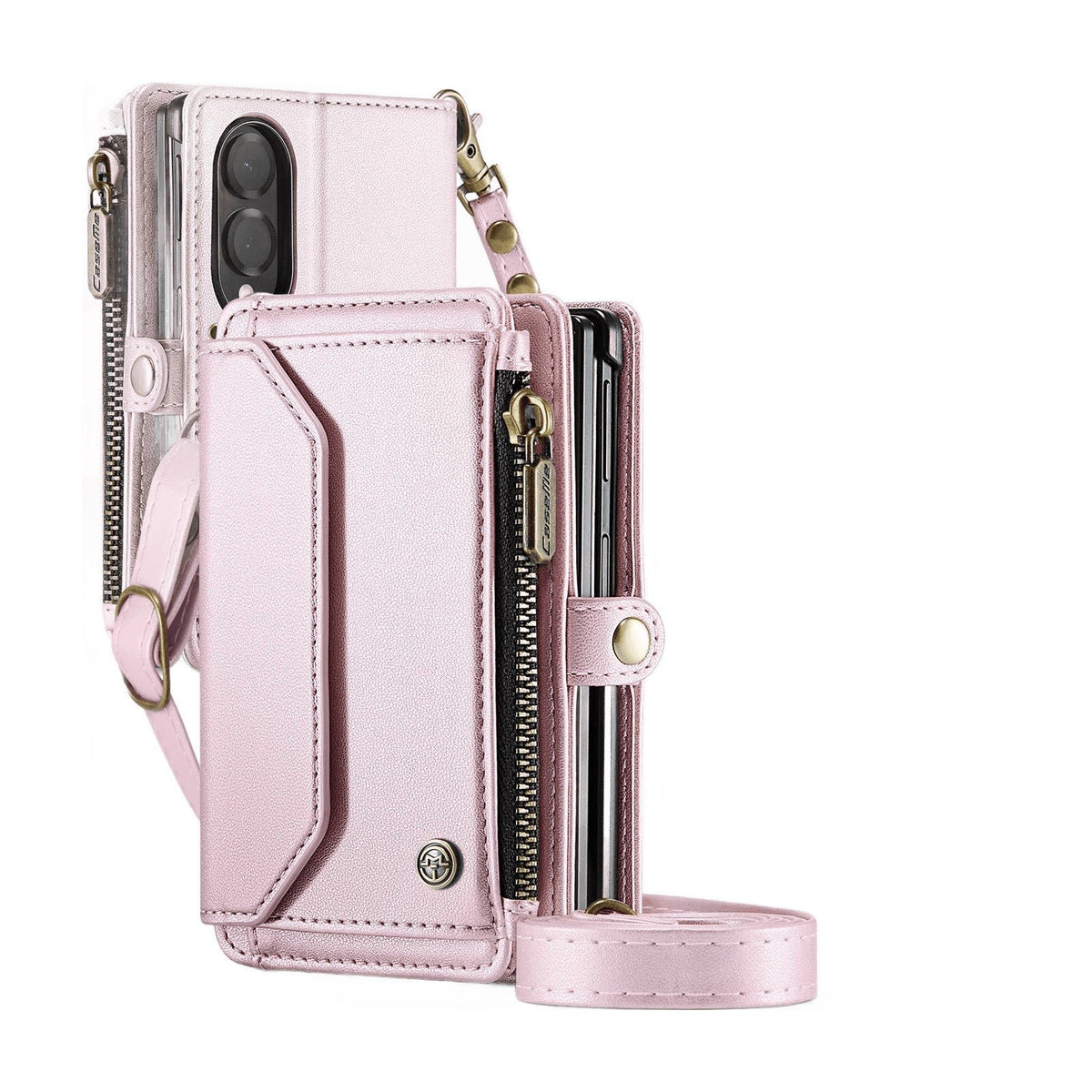 Leather Crossbody Wallet Case with Shoulder Strap for Samsung Galaxy Z Fold 8
