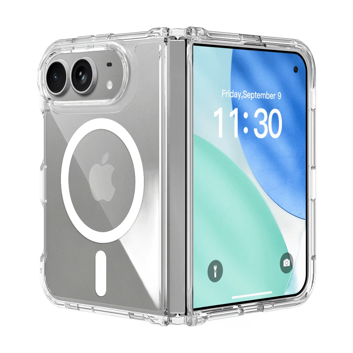 Clear Acrylic MagSafe Case with Shockproof Drop Protection for iPhone Duo
