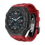 Carbon Fiber Protective Case with Silicone Band for Samsung Galaxy Watch Ultra 2