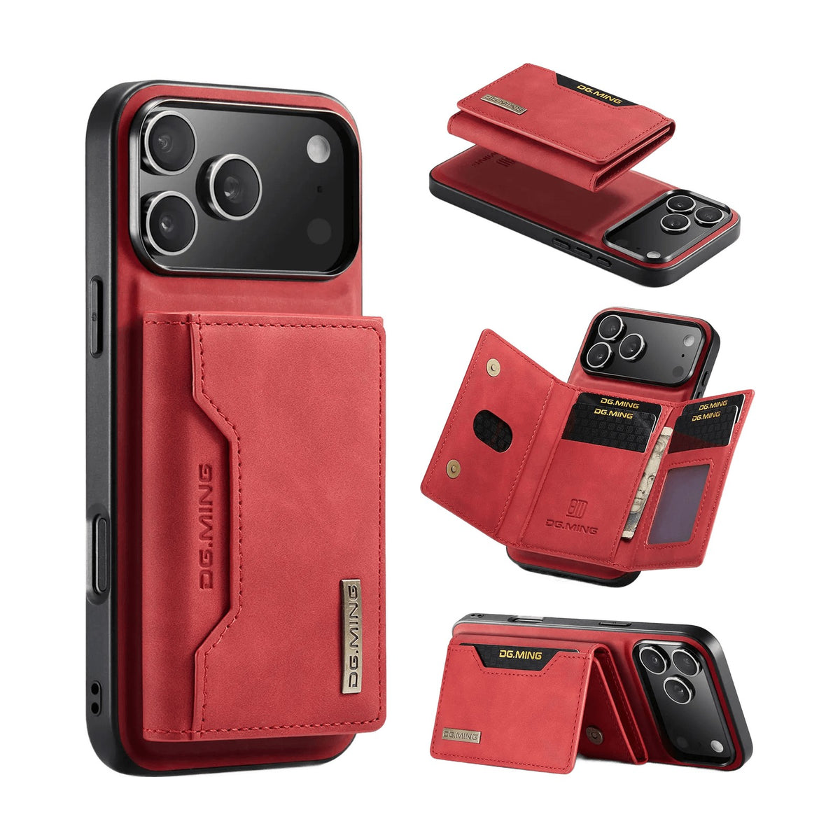 Premium Leather MagSafe Wallet Case with 3-Card Detachable Wallet for iPhone 18 Series