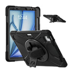Shockproof Rotating Kickstand Case with Adjustable Hand Strap for iPad Air M3 (2025)