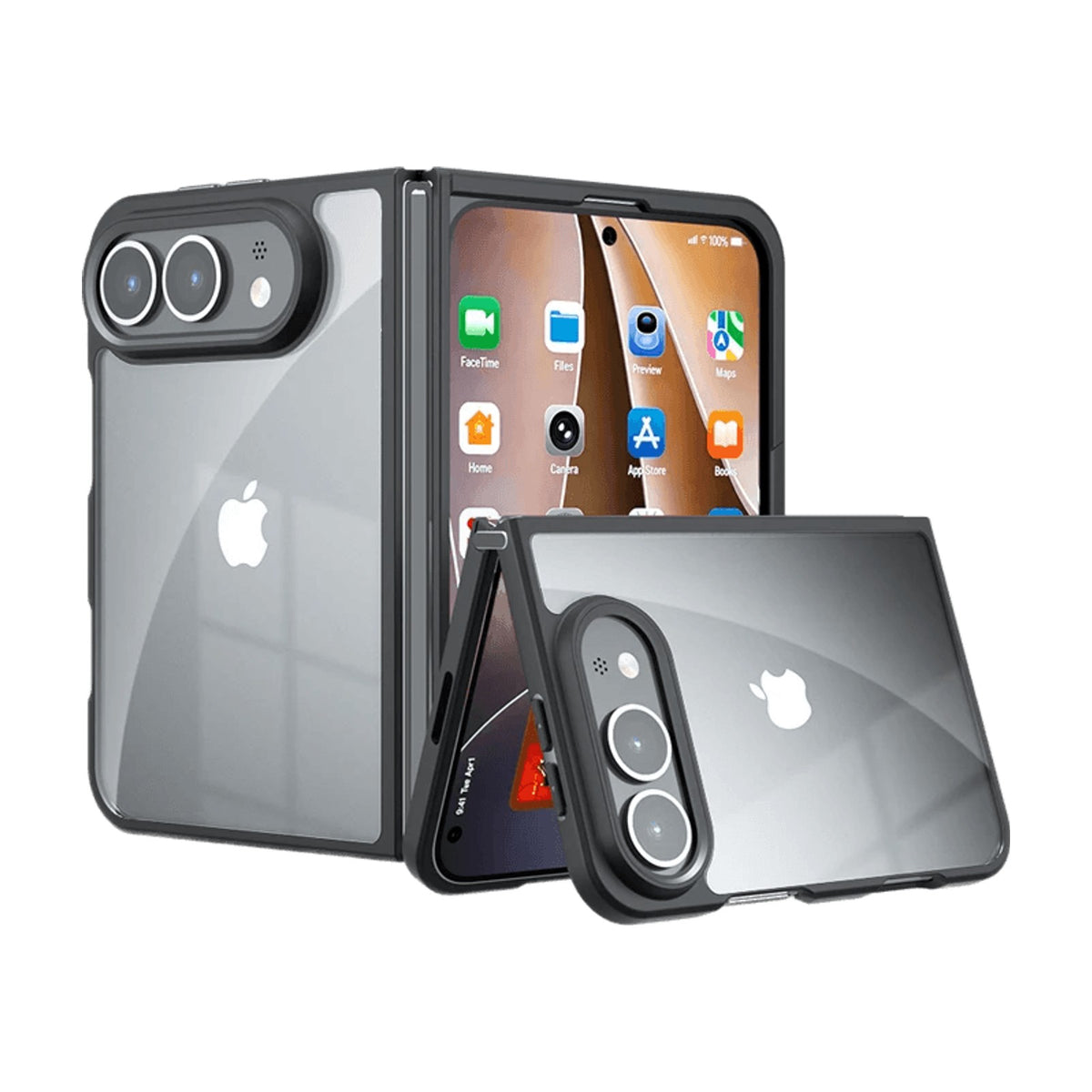 Matte PC+TPU Shockproof Case with Corner Airbag Protection for iPhone Duo