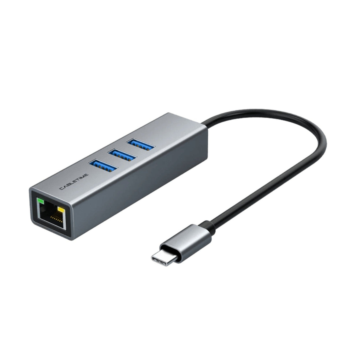 CABLETIME Gigabit Ethernet Adapter 3-Port USB-C Hub