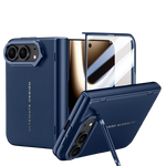 Leather Hinge Protection Case with Integrated Kickstand for iPhone Duo